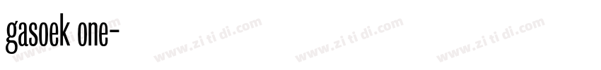 gasoek one字体转换
